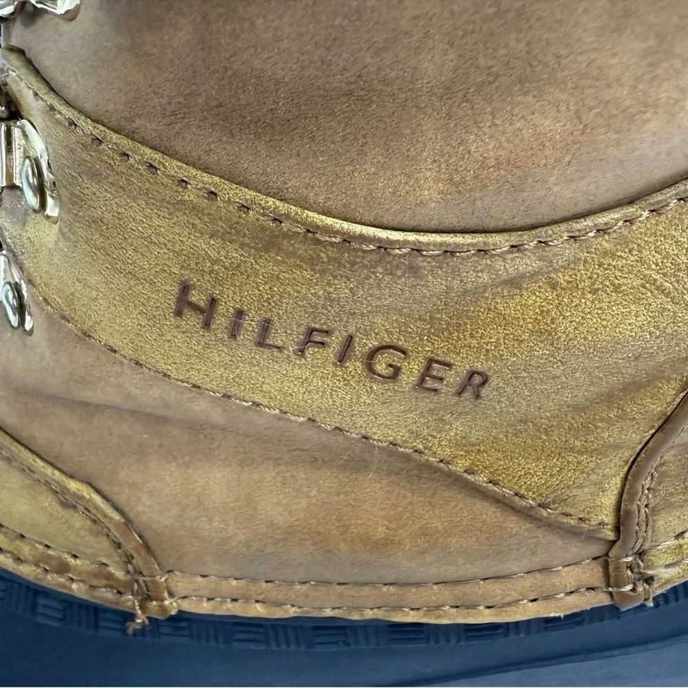 Tommy Hilfiger Brown and Navy Winter Duck Boots‎ Faux Fur Lining